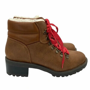 Sugar Cognac Track Ankle Boot  Sz: 8.5